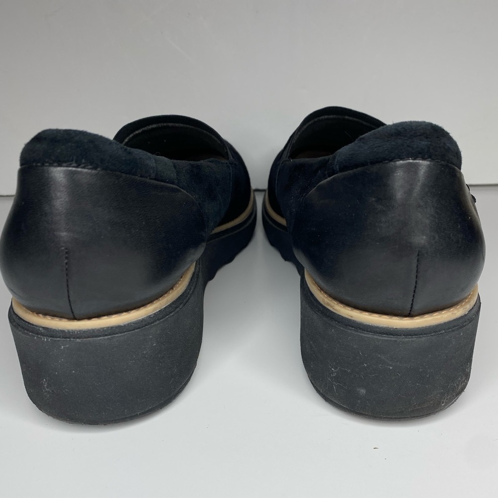 Clarks Sharron Dolly Black Slip On Comfort Loafer Women’s Sz 12 - Picture 4 of 9